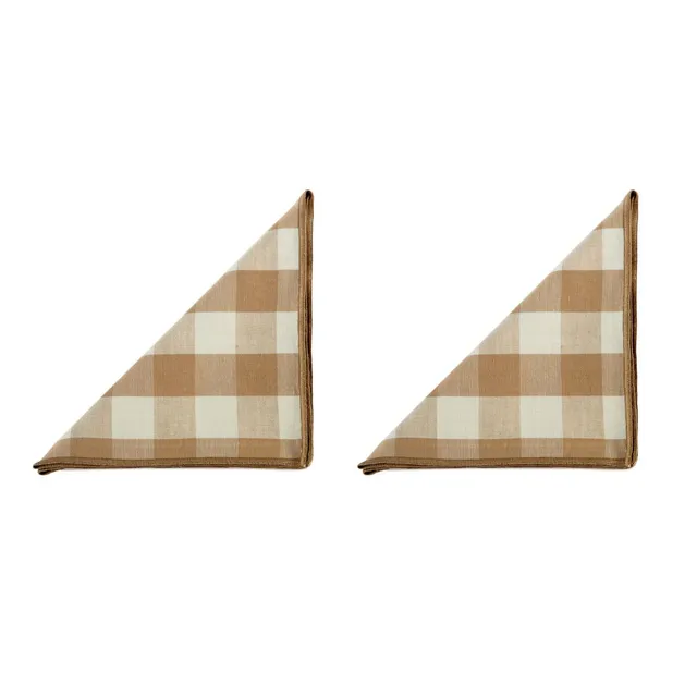 andrea-house-servietten-2er-set-beige-leinen-vichy-stoff image 1