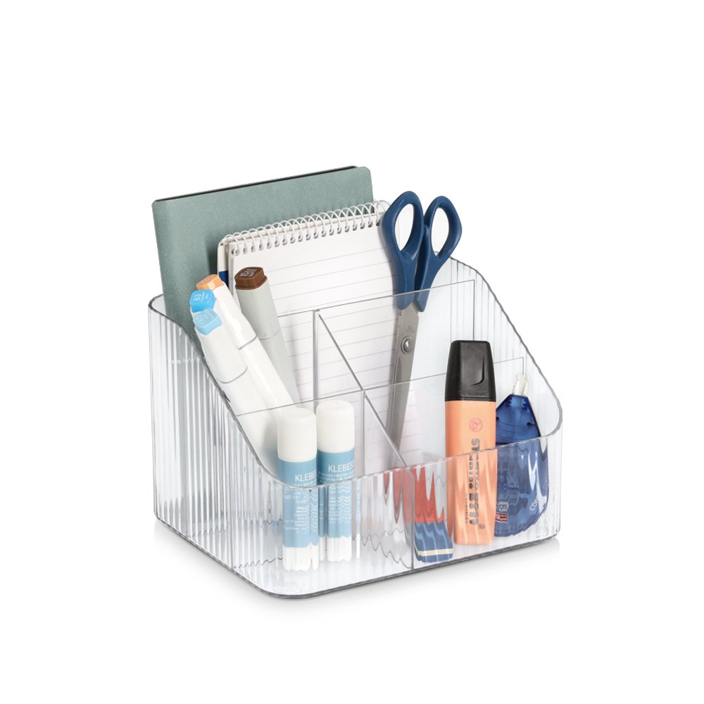 zeller-present-home-living-utensilien-organizer-5-f-cher-kunststoff-klar image 3