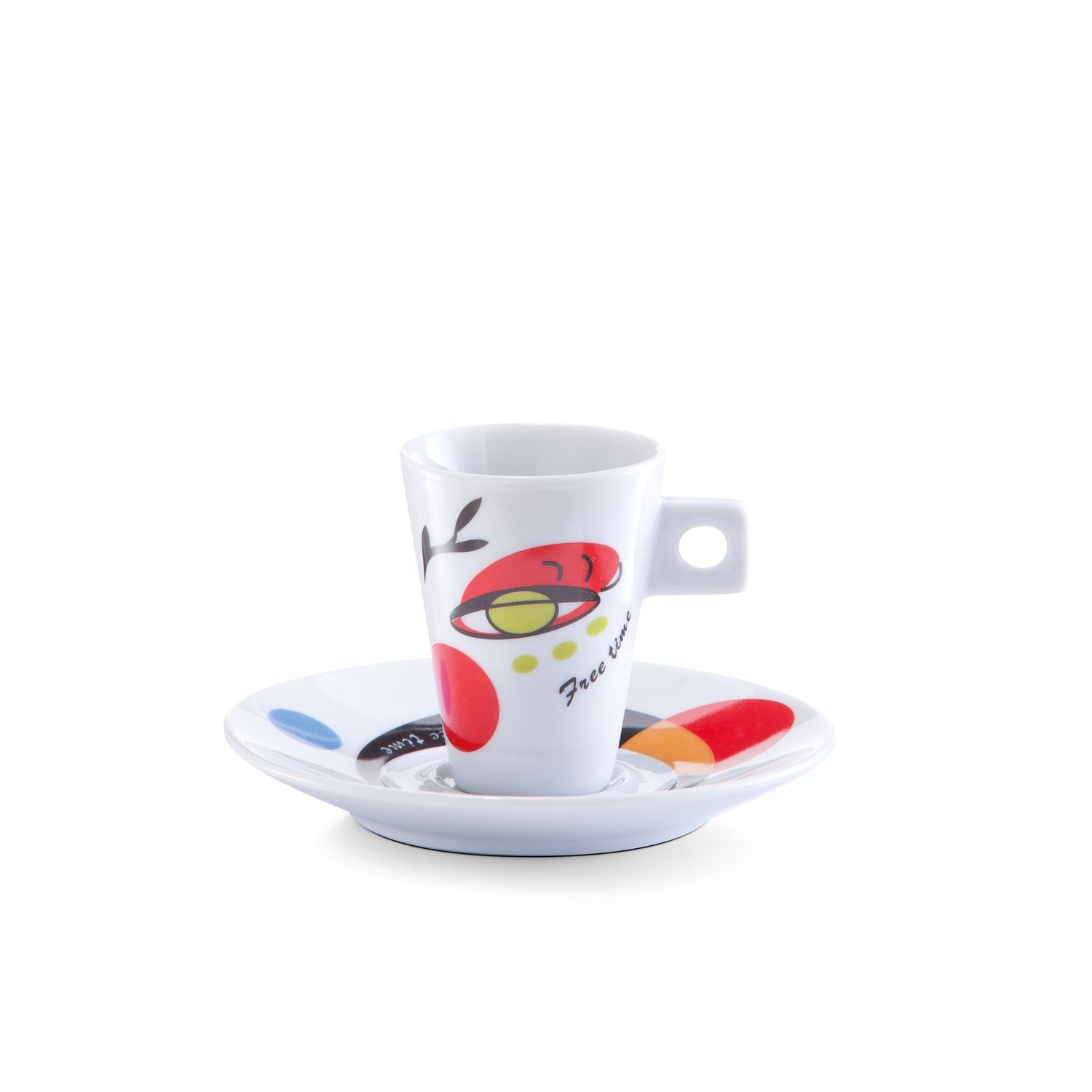 zeller-present-espresso-set-faces-12-tlg-porzellan-6-tassen-bunt image 2