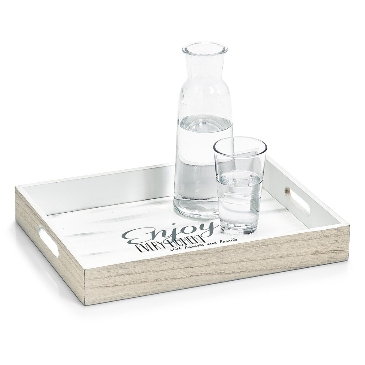 zeller-present-table-serviertablett-enjoy-holz-mit-griffen image 2