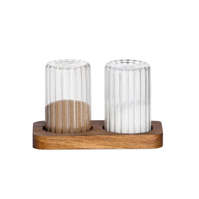 andrea-house-salz-und-pfefferstreuer-glas-akazienholz-set image 1