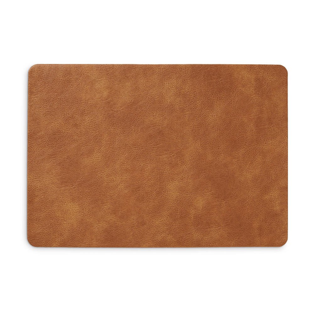 zeller-present-table-platzset-kunstleder-cognac-vintage-optik image 1