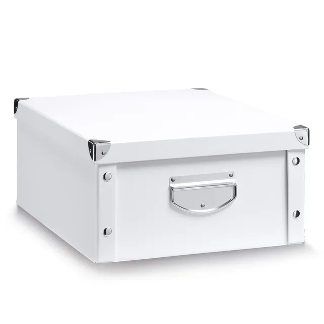 zeller-present-home-aufbewahrungsbox-pappe-wei-mit-deckel image 1