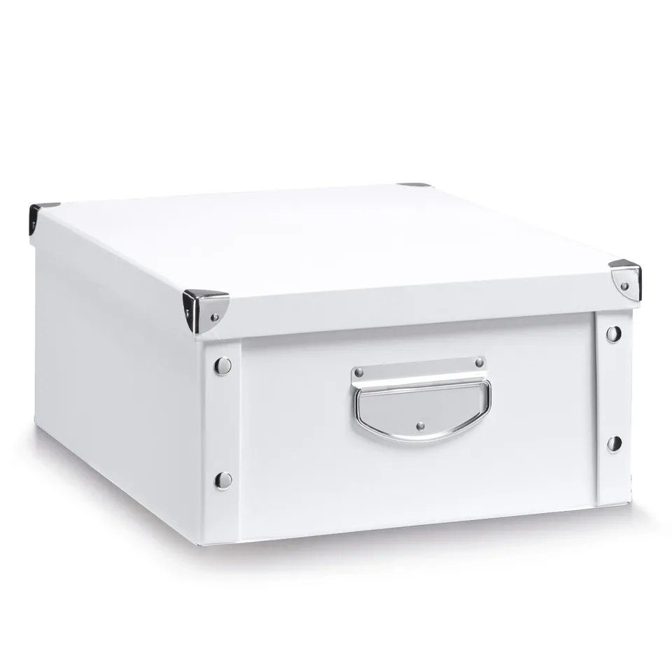 zeller-present-home-aufbewahrungsbox-pappe-wei-mit-deckel image 1