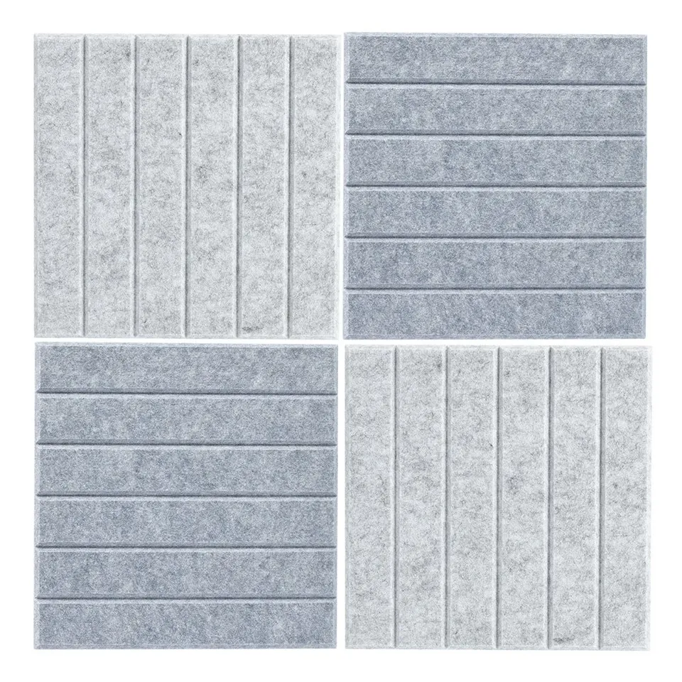 zeller-present-office-pinboard-set-filz-4-tlg-grau image 1