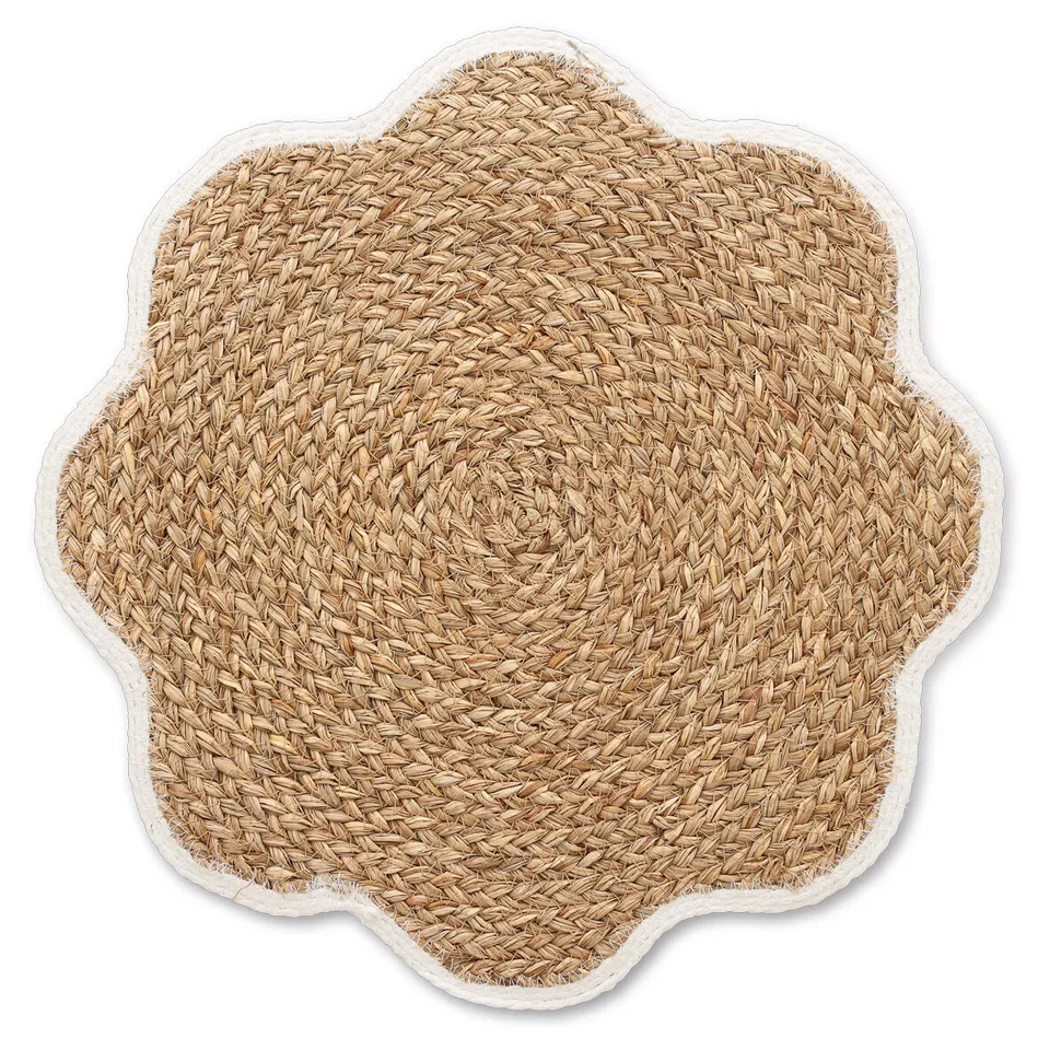 zeller-present-table-platzset-grasgeflecht-wei-bl-te image 1