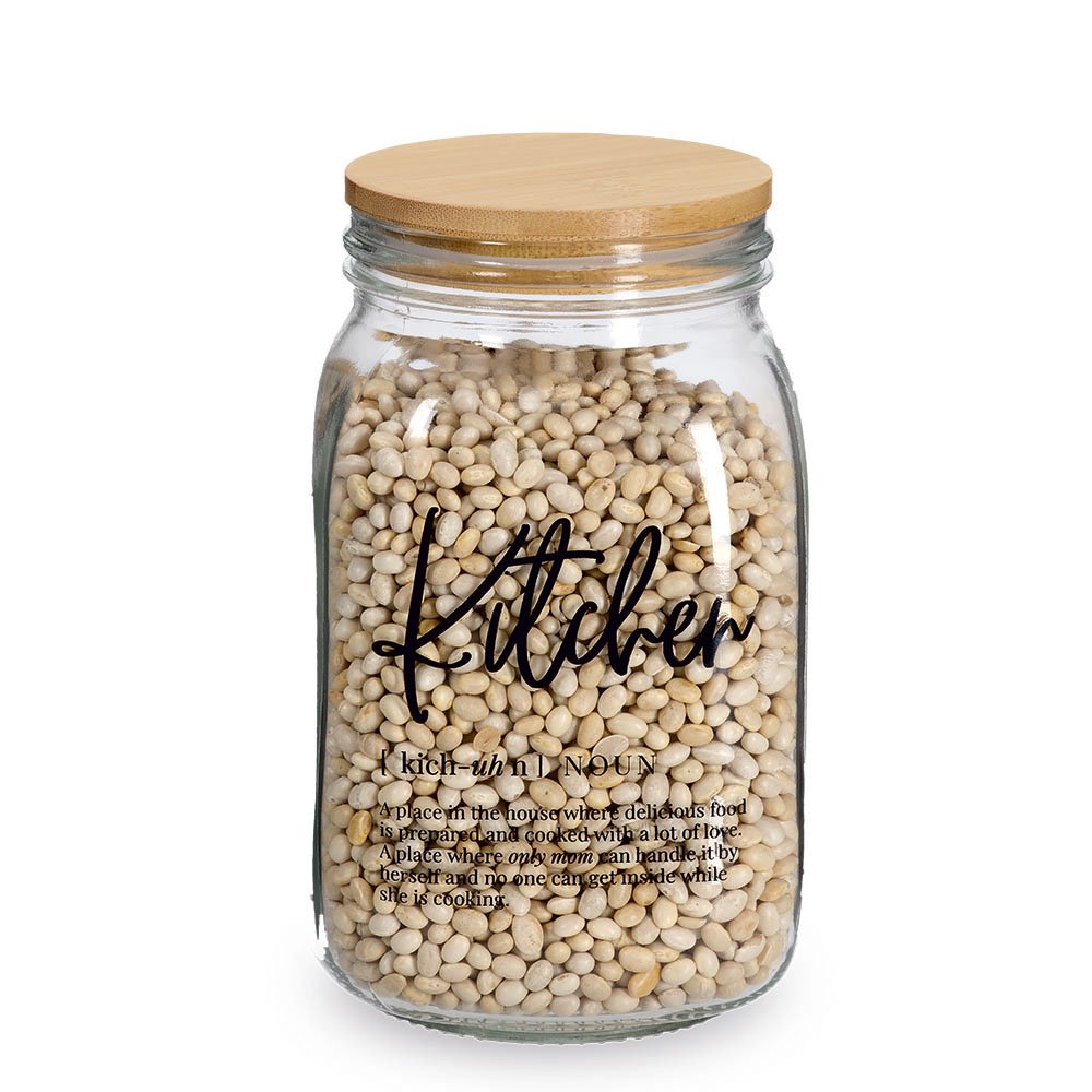 zeller-k-che-vorratsglas-kitchen-bambusdeckel-1400-ml-luftdicht image 3