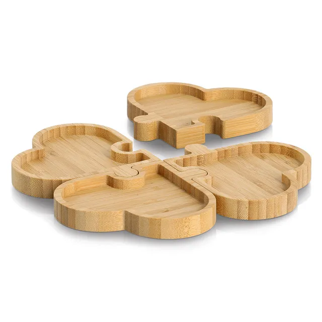 zeller-present-k-che-snackteller-hearts-bambus-4-teilig-herz image 1