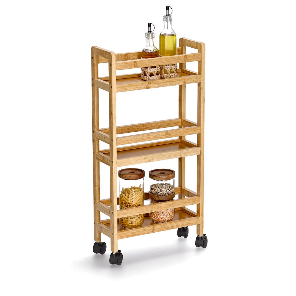 zeller-present-home-living-nischen-rollwagen-bambus-mdf-3-etagen image 3