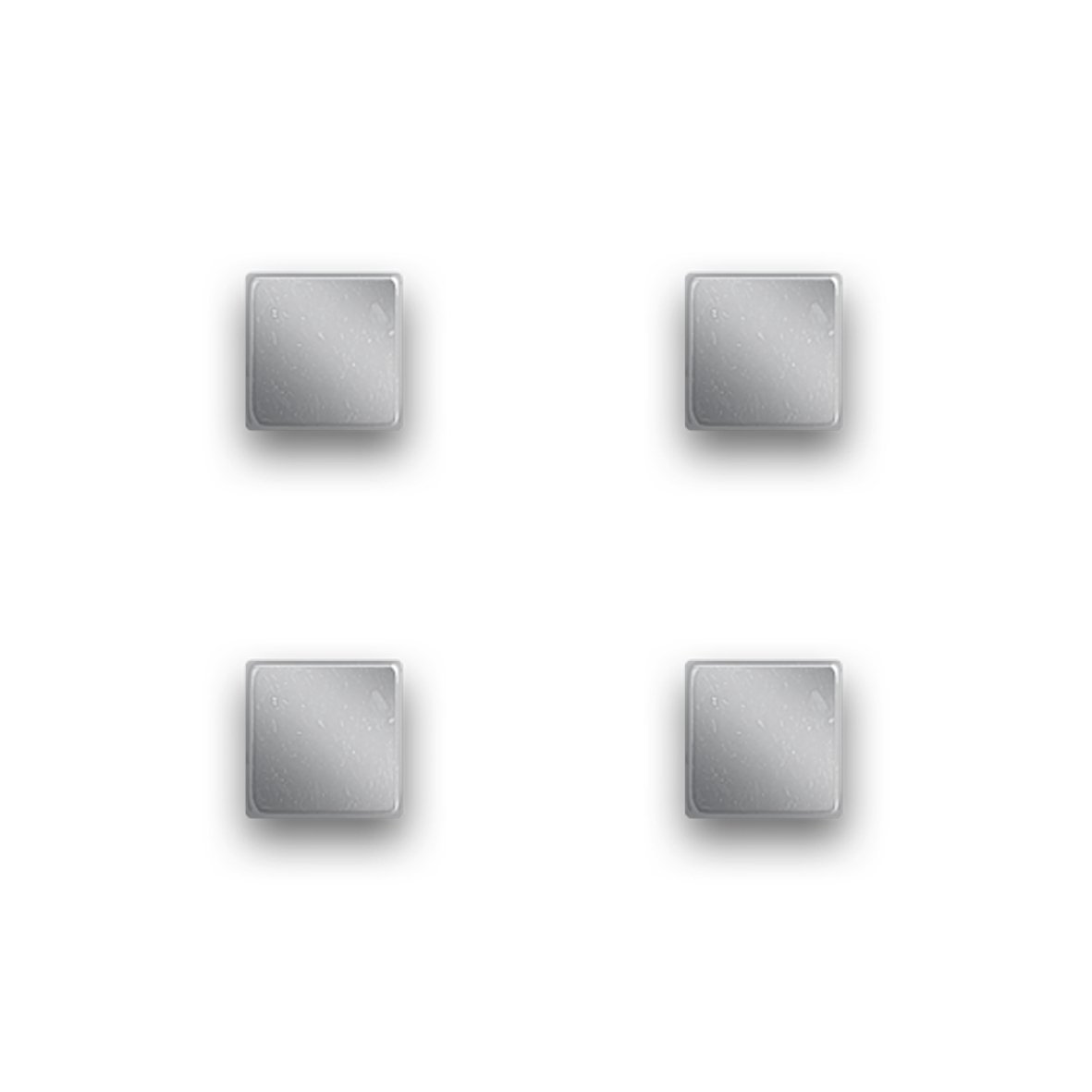 zeller-present-office-magnet-set-cube-metall-4-tlg image 1