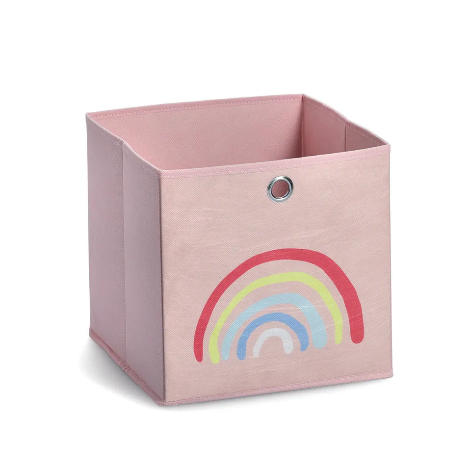 zeller-present-kids-aufbewahrungsbox-rosy-rainbow-vlies-ros image 1