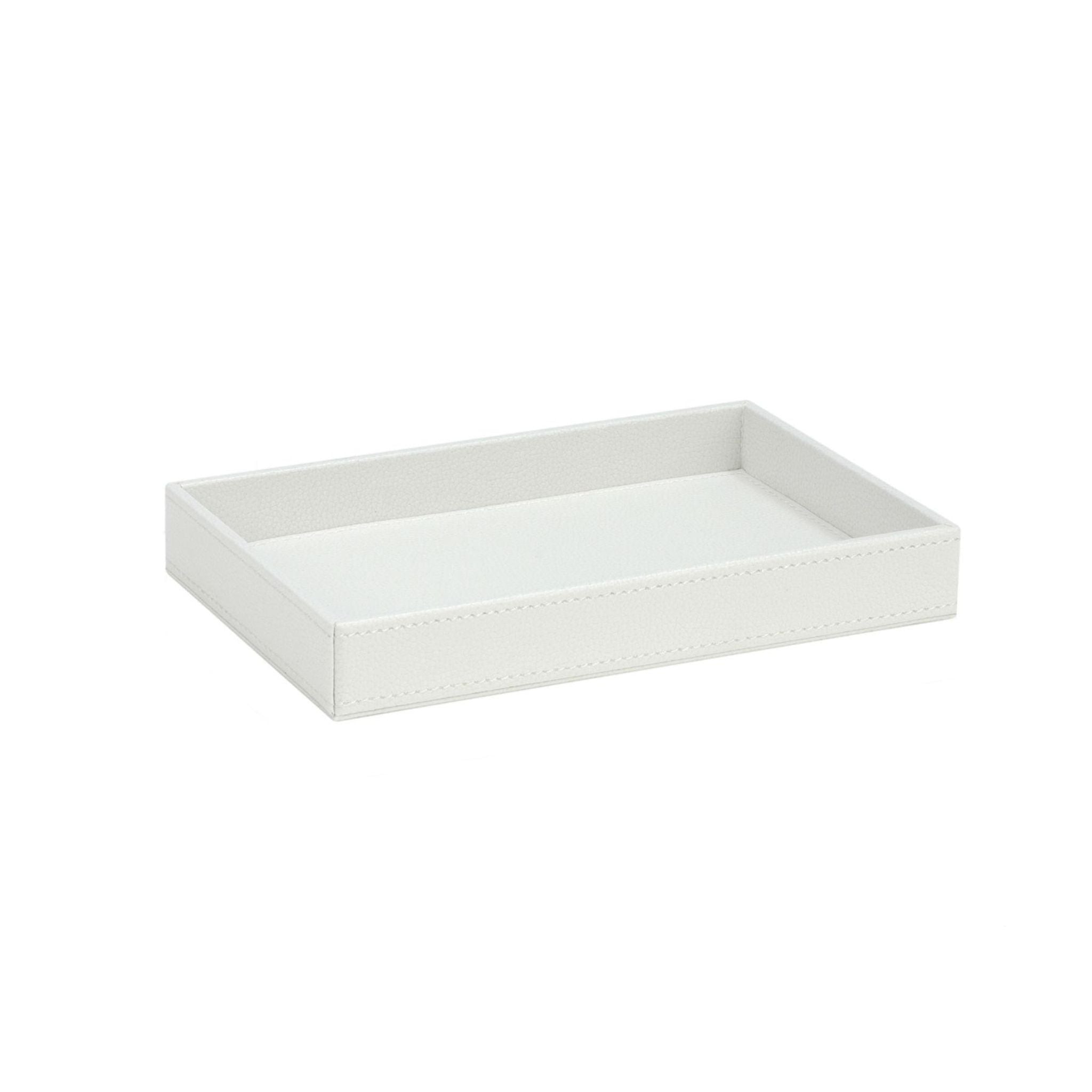 andrea-house-ablageschale-leder-wei-eckig-klein image 1