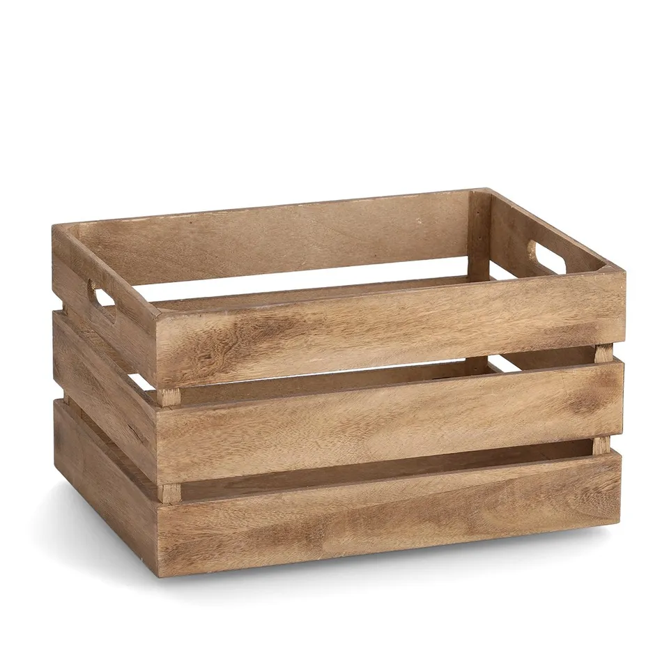 zeller-present-home-living-aufbewahrungskiste-vintage-holz-braun image 1