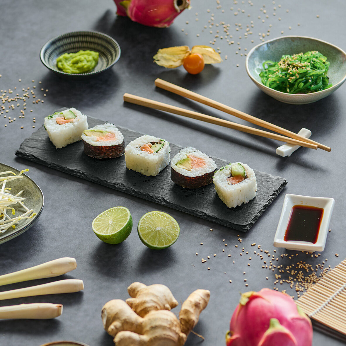 zeller-present-home-sushi-set-4-tlg-schiefer-keramik-bambus image 5
