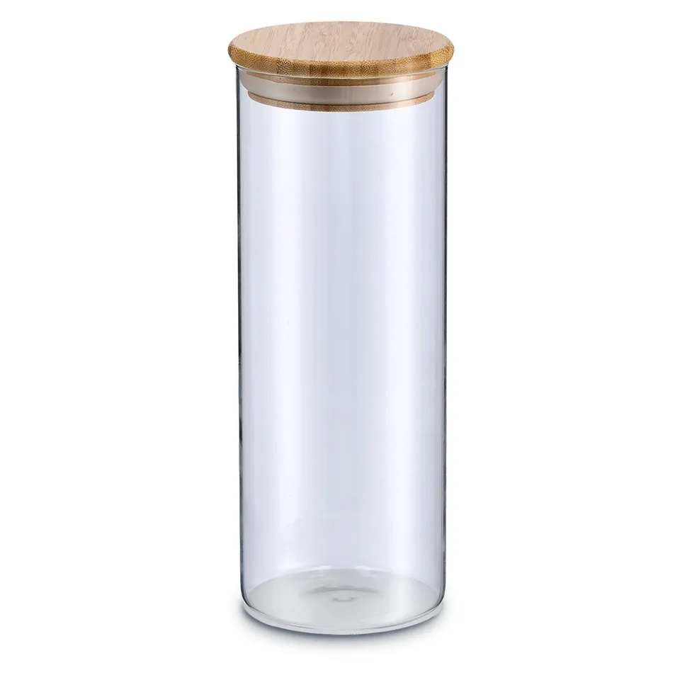 zeller-present-k-che-vorratsglas-1600-ml-mit-bambusdeckel image 1