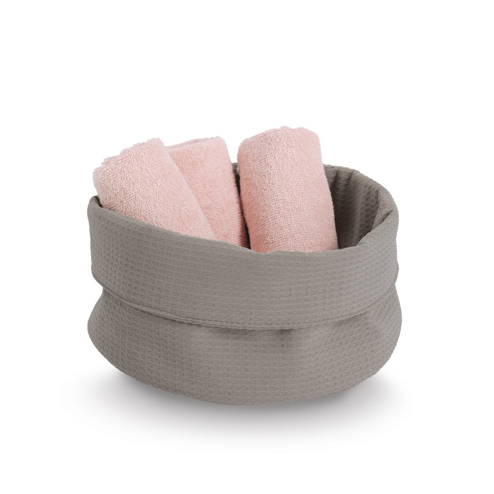 zeller-present-aufbewahrungskorb-waffelpiqu-taupe-polyester image 2