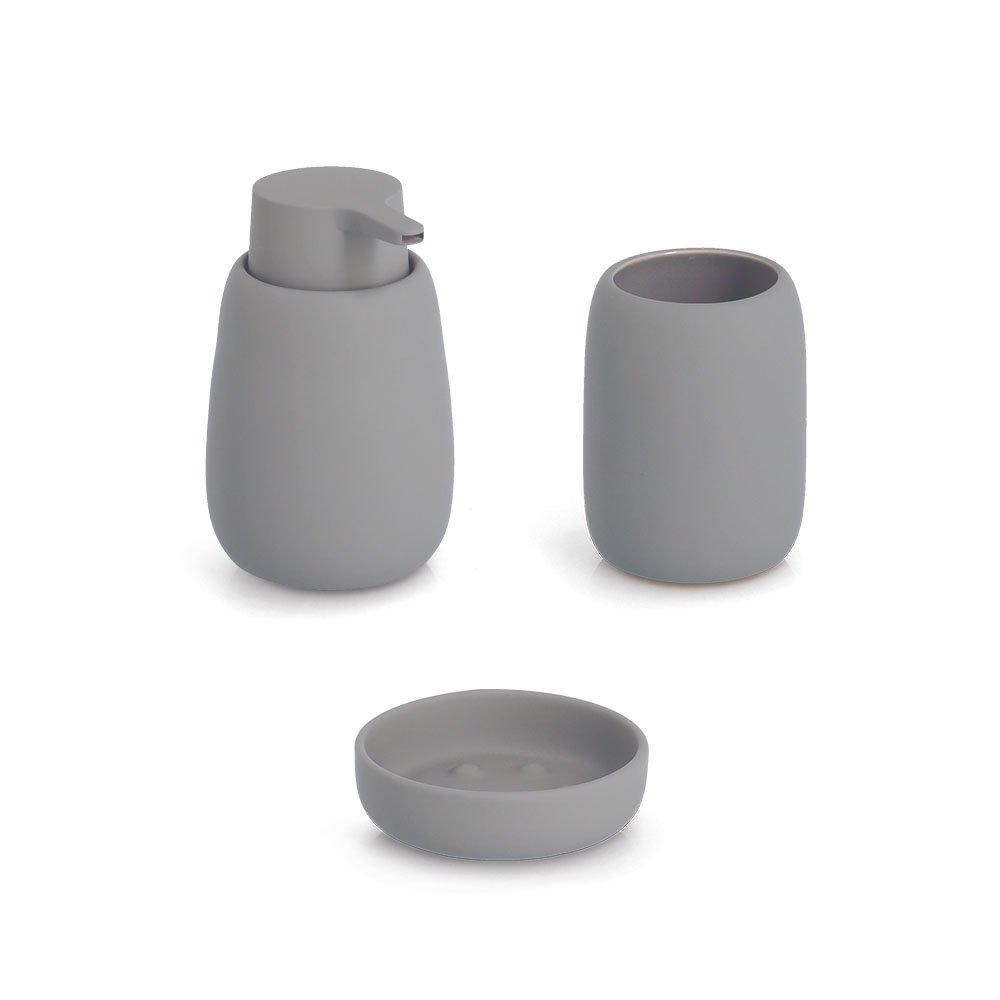 zeller-present-bad-zahnputzbecher-keramik-grau-becher image 3
