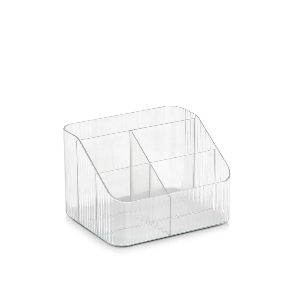 zeller-present-home-living-utensilien-organizer-5-f-cher-kunststoff-klar image 1