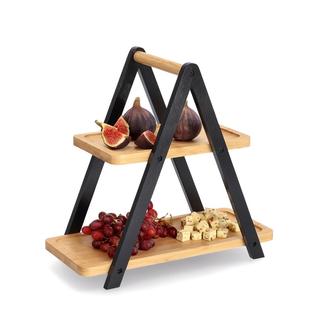 zeller-present-etagere-bambus-schwarz-2-st-ckig image 2