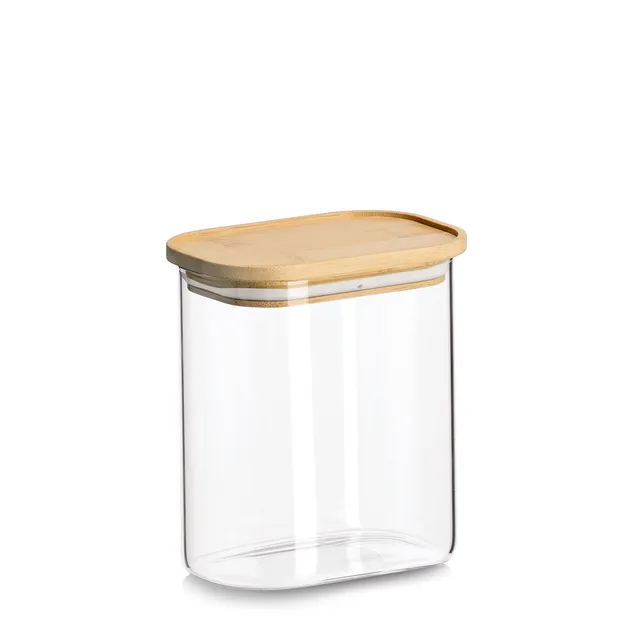 zeller-present-k-che-vorratsglas-bambusdeckel-1000-ml-luftdicht image 1