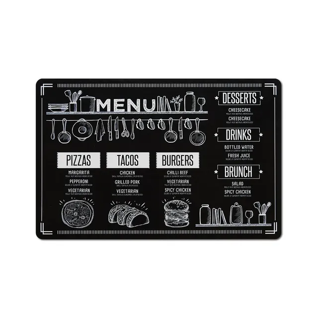 zeller-table-platzset-menu-kunststoff-schwarz image 1