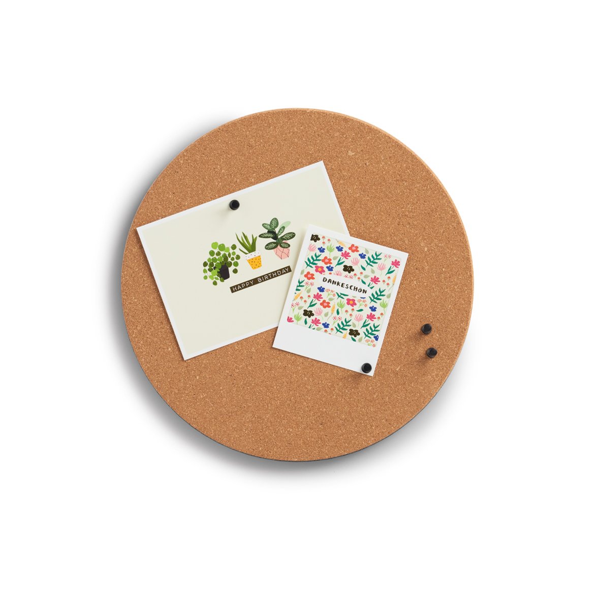zeller-office-pinboard-kork-mit-4-push-pins-modern image 2
