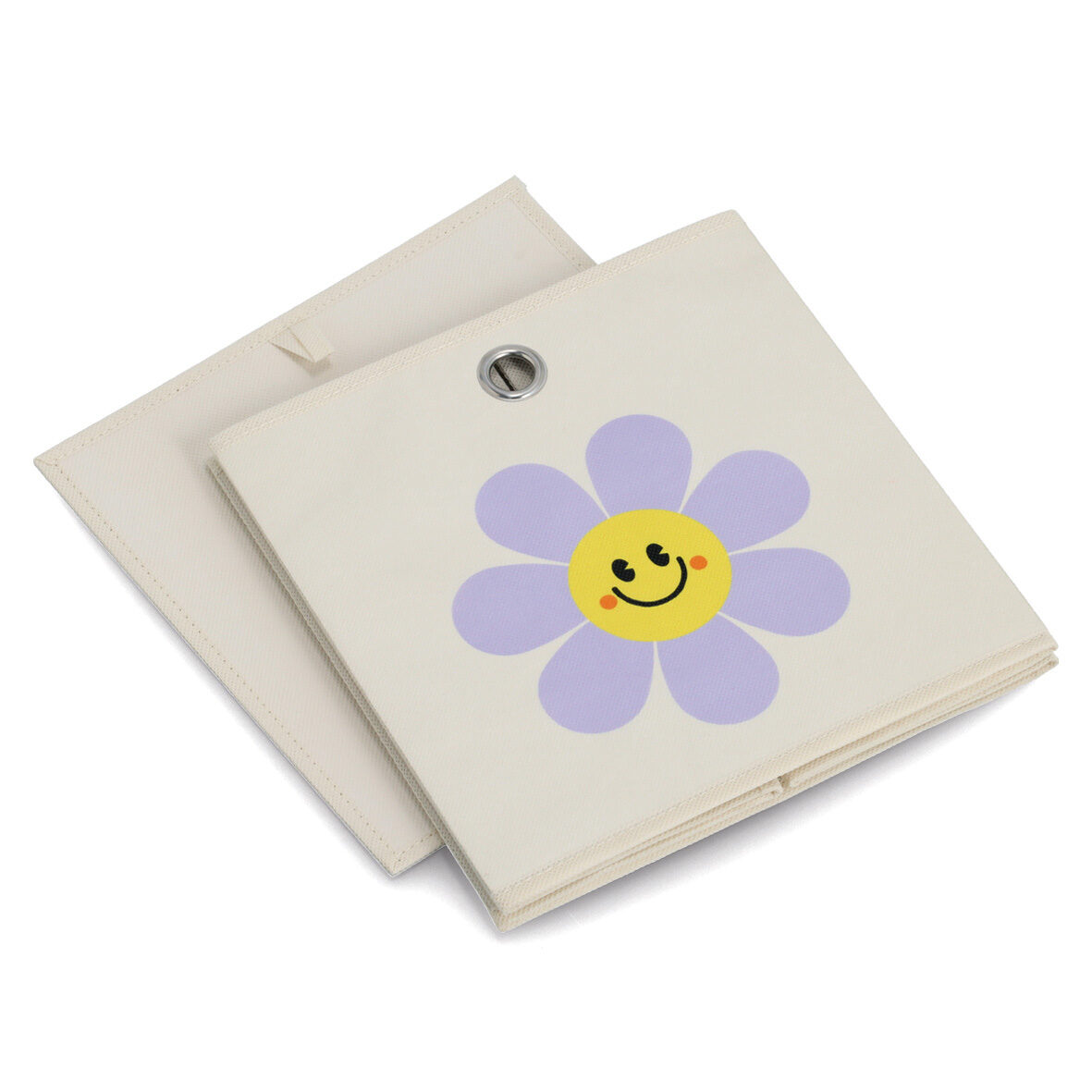 zeller-present-home-living-aufbewahrungsbox-happy-flower-creme image 4