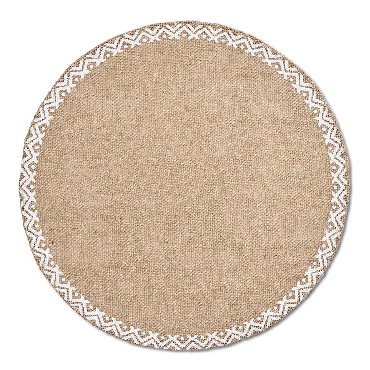 zeller-present-table-platzset-ethno-jute-natur-rund image 1