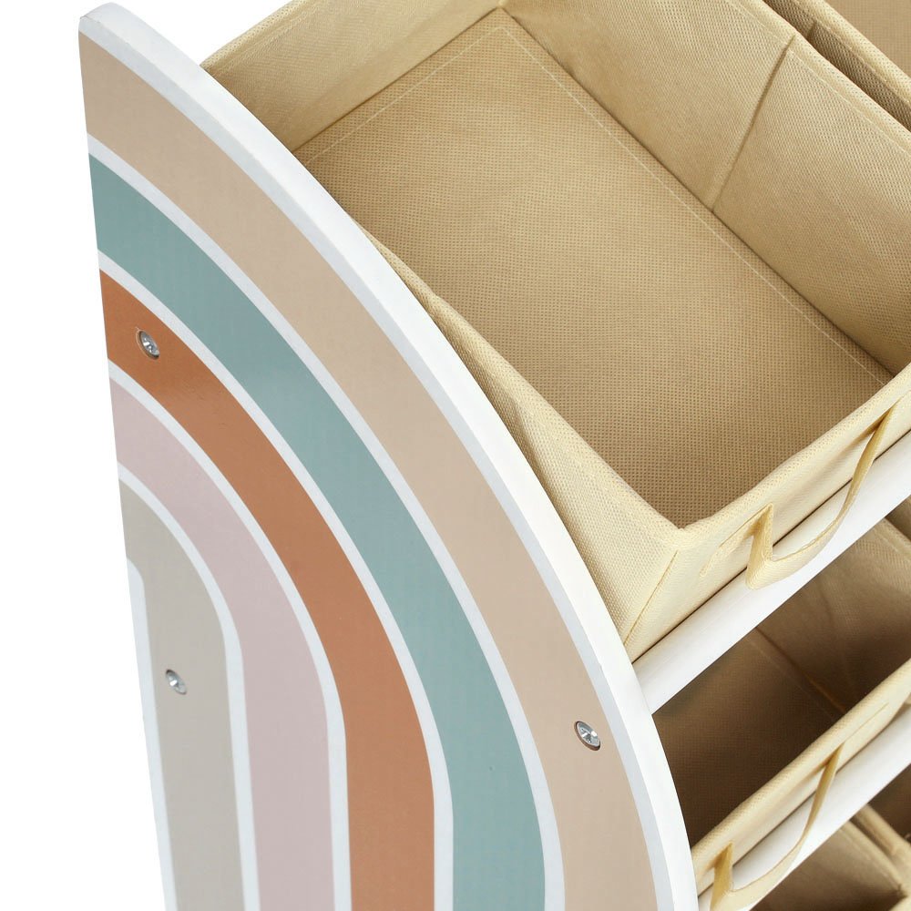 zeller-kids-kinder-regal-rainbow-mit-9-boxen-mdf-vlies image 3