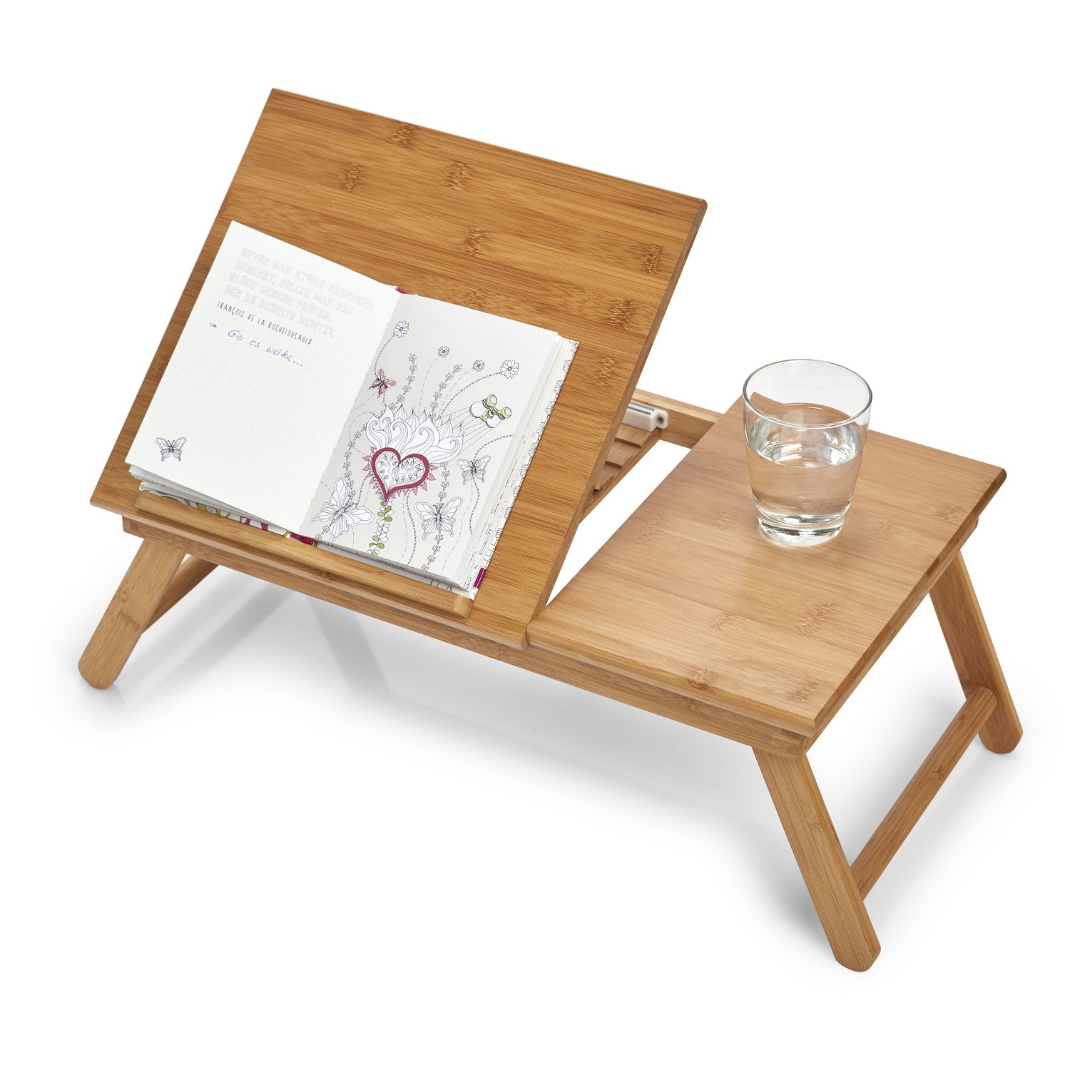 zeller-present-table-betttablett-bambus-mit-leseklappe image 2