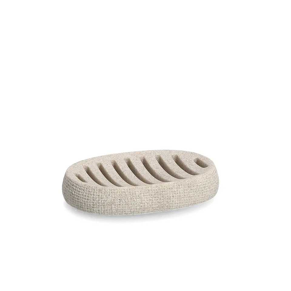 zeller-present-natural-seifenschale-polyresin-beige-steinoptik image 1