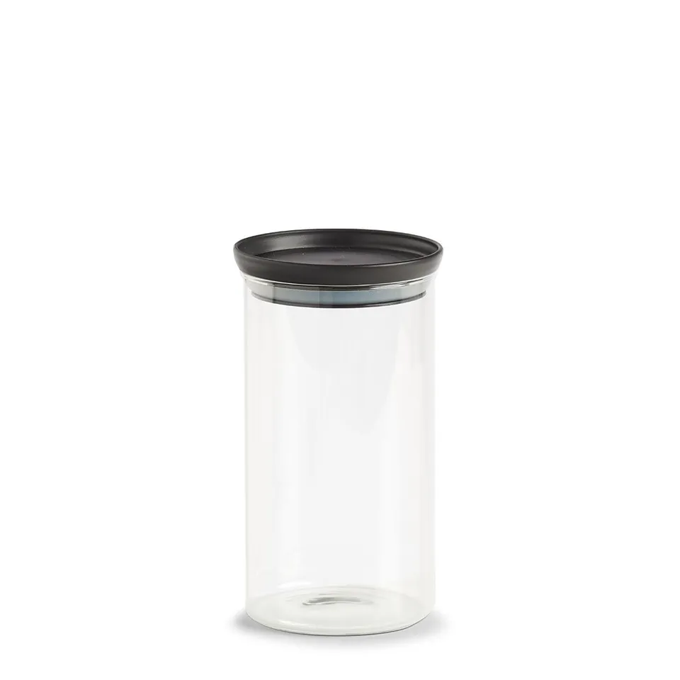 zeller-present-k-che-vorratsglas-kunststoffdeckel-950-ml-schwarz image 1
