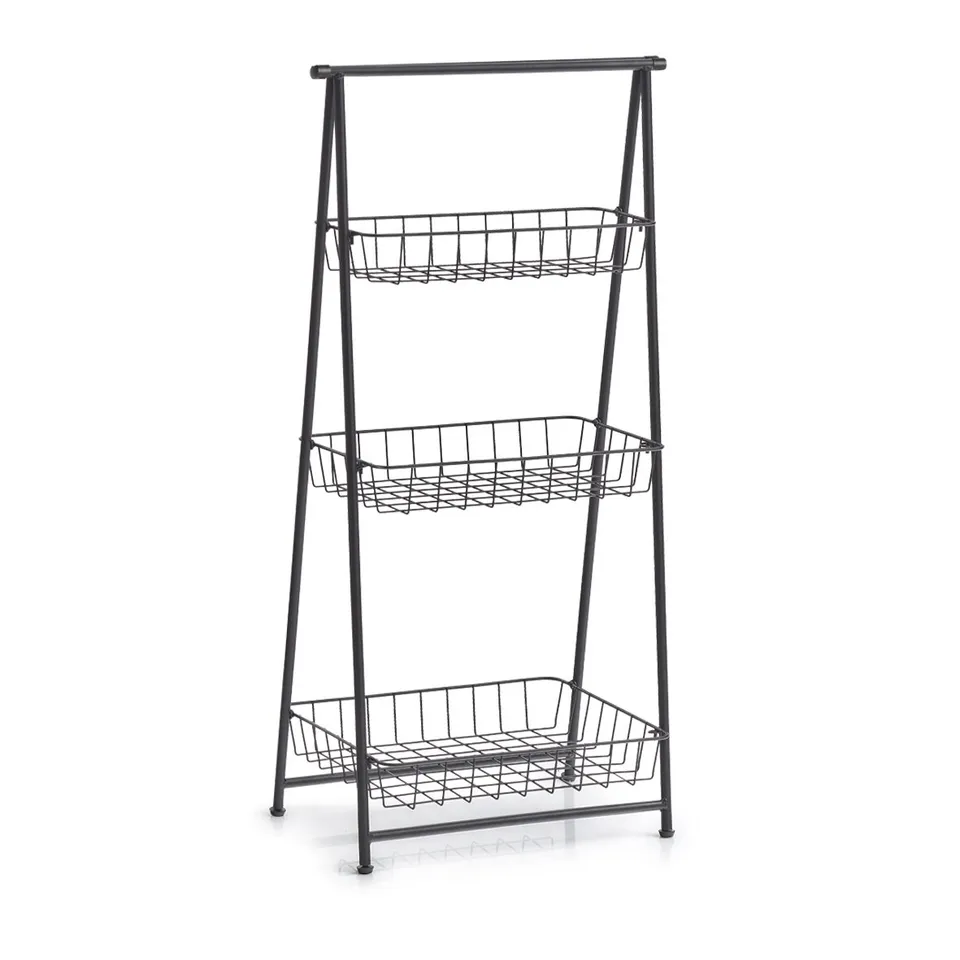 zeller-present-home-standregal-3-lagig-metall-schwarz image 1