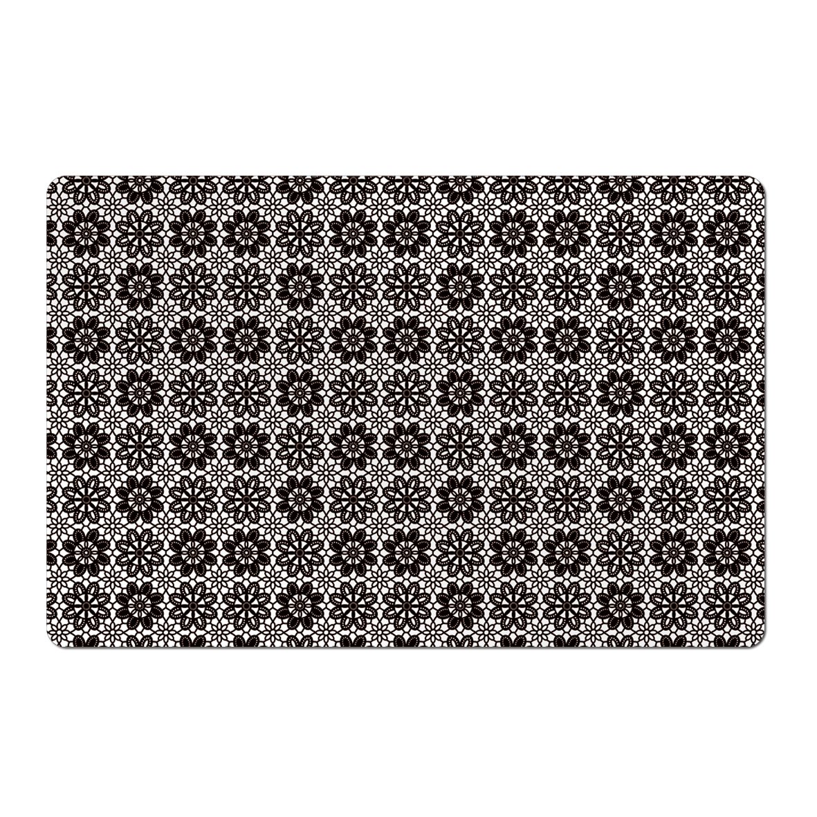 zeller-present-flowers-platzset-schwarz-tischset-kunststoff image 1