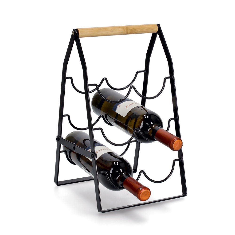zeller-present-home-living-weinregal-6-flaschen-schwarz image 2