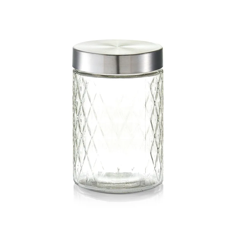 zeller-present-raute-vorratsglas-metalldeckel-1200-ml image 1
