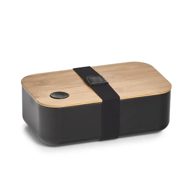 zeller-present-k-che-lunch-box-brotdose-schwarz-mit-bambusdeckel image 1
