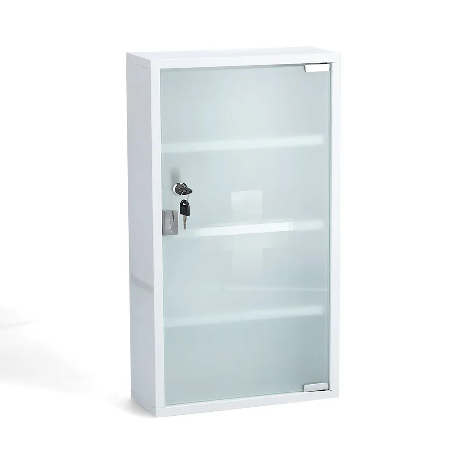 zeller-present-k-che-medizinschrank-metall-glas-wei image 1