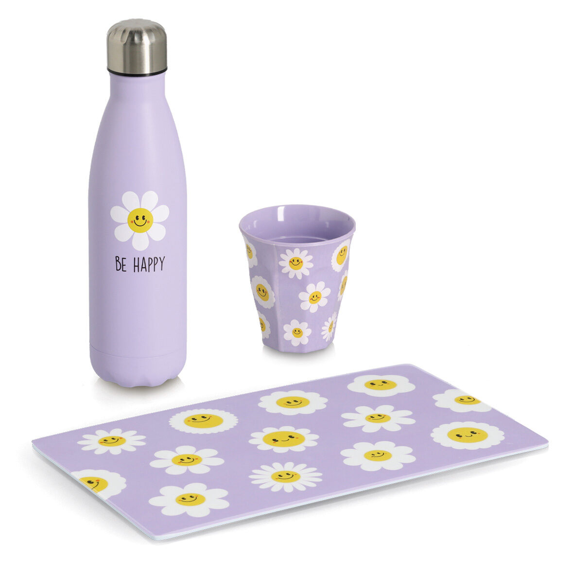 zeller-present-k-che-trinkflasche-happy-flower-500-ml-edelstahl image 3