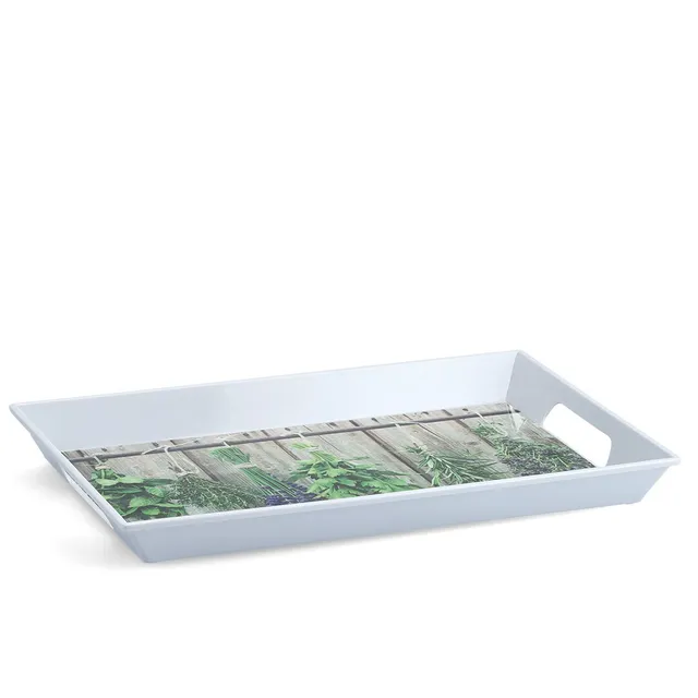 zeller-present-table-melamintablett-kr-uter-mit-griffen image 1
