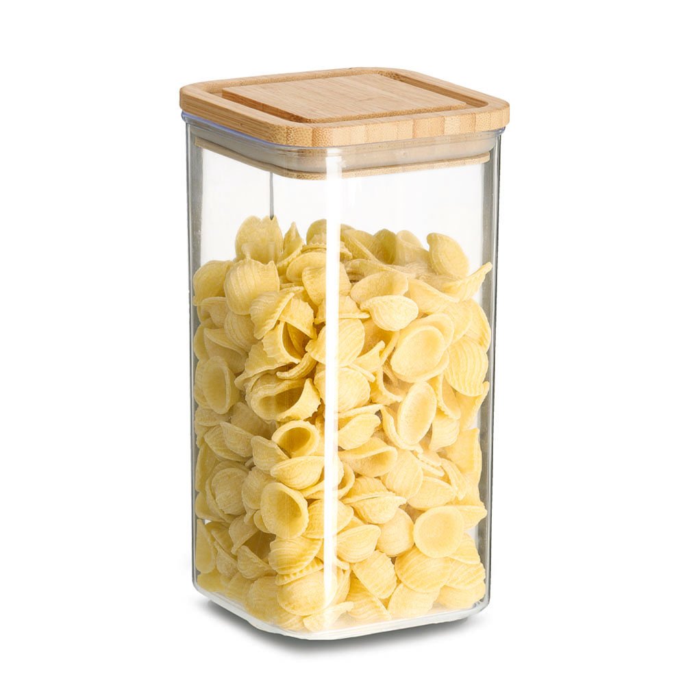 zeller-present-k-che-vorratsdose-1200-ml-kunststoff-bambusdeckel image 2