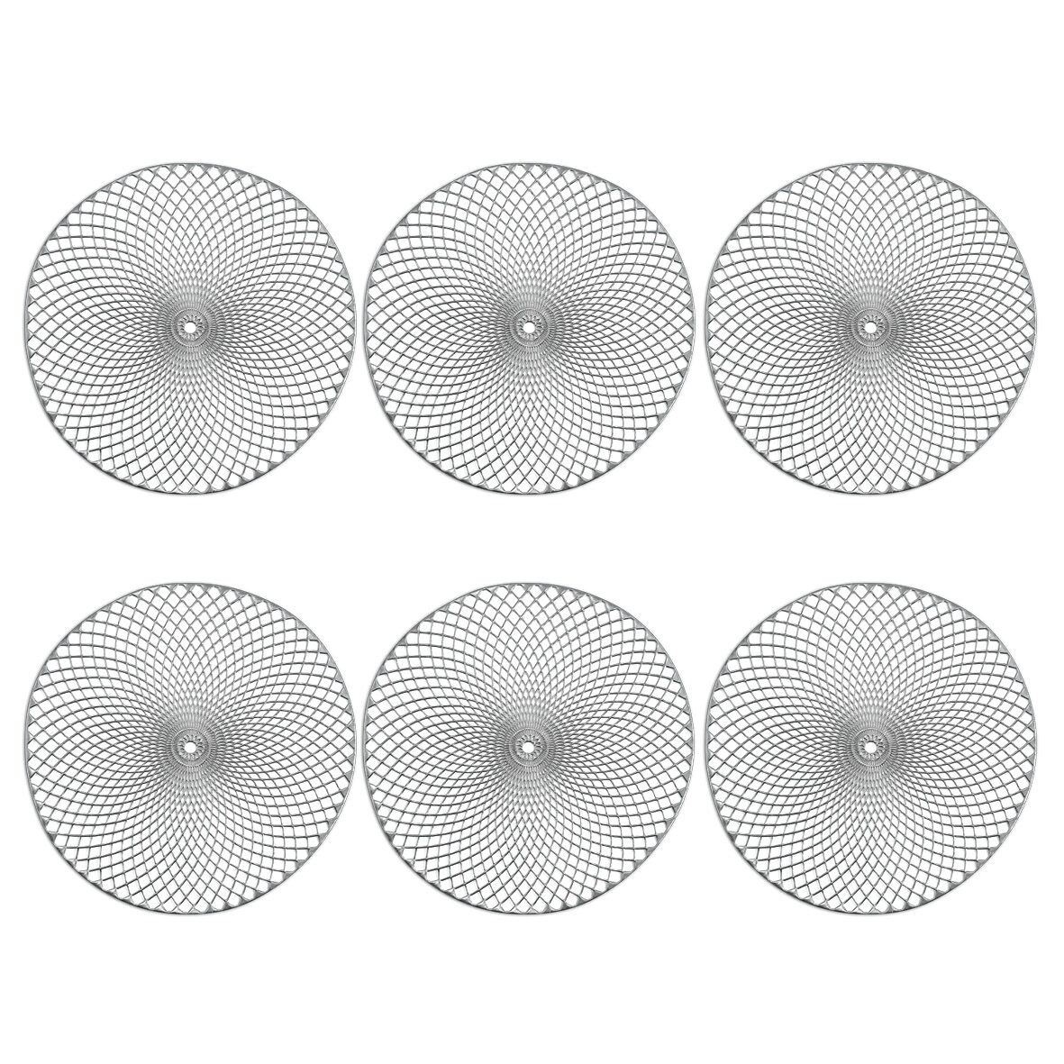zeller-present-table-mandala-platzset-6er-set-silber image 1