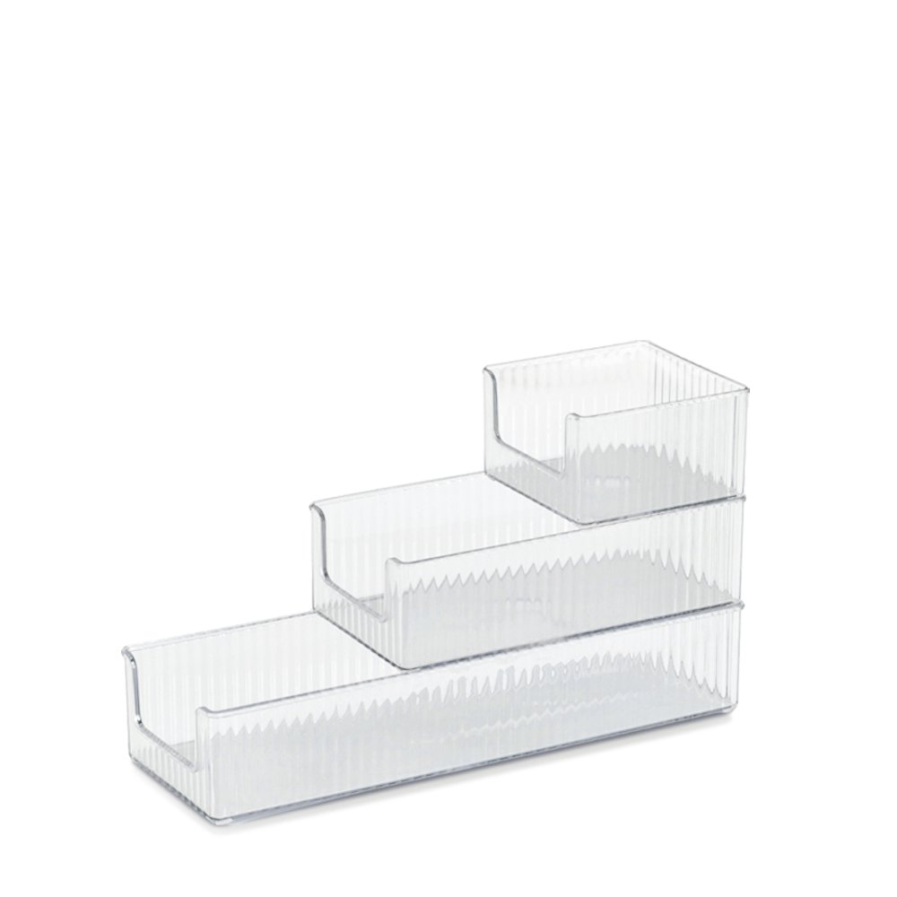 zeller-present-home-living-utensilien-organizer-set-3-tlg-transparent image 1