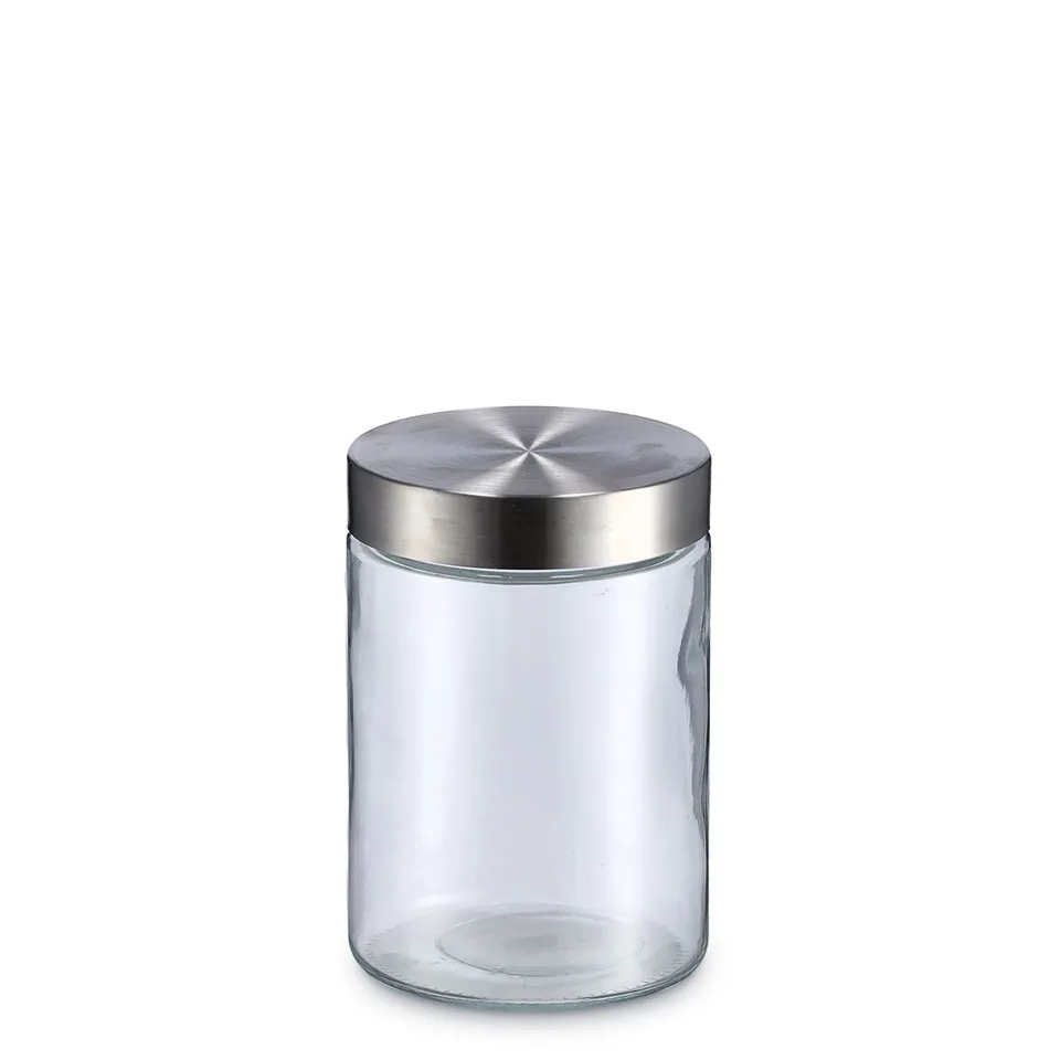 zeller-present-k-che-vorratsglas-edelstahldeckel-1100-ml image 1