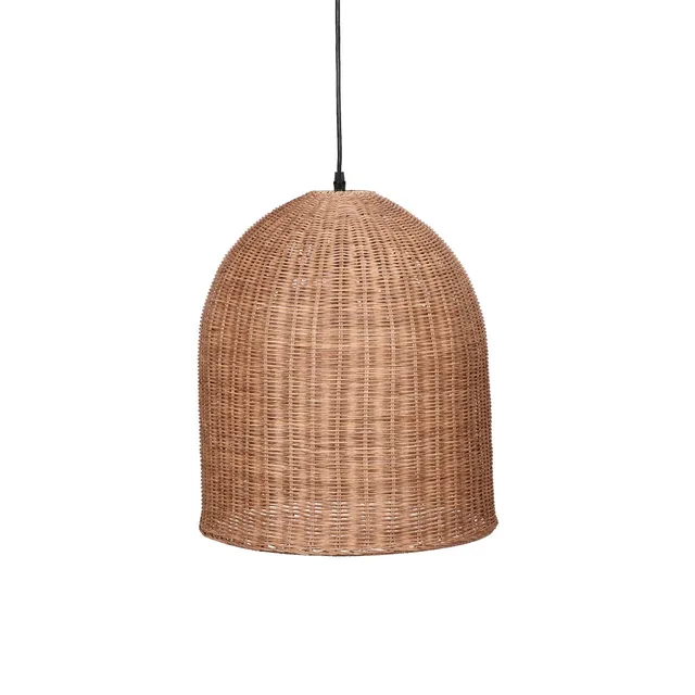 andrea-house-deckenlampe-naturfaser-braun-glocke-rustikal image 1