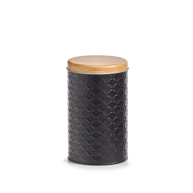 zeller-present-k-che-scandi-vorratsdose-1370-ml-schwarz-metall image 1