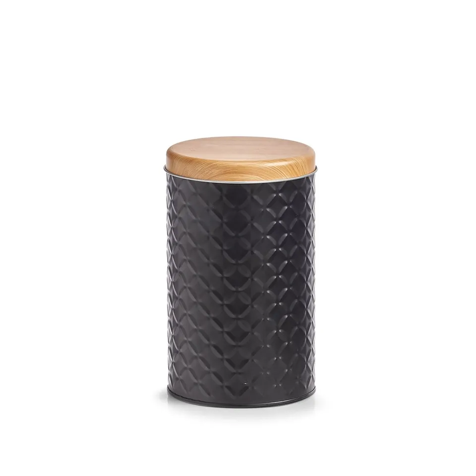 zeller-present-k-che-scandi-vorratsdose-1370-ml-schwarz-metall image 1