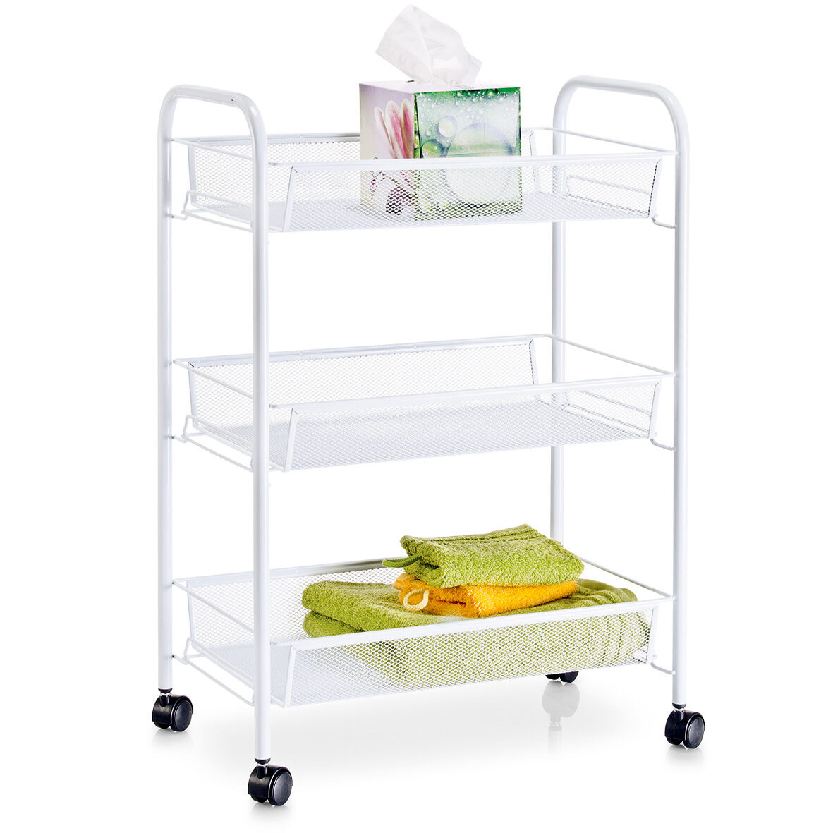zeller-present-home-living-rollwagen-mesh-servierwagen-wei image 2