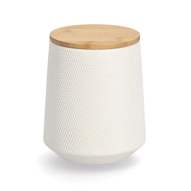zeller-present-k-che-vorratsdose-keramik-1080-ml-bambusdeckel image 1