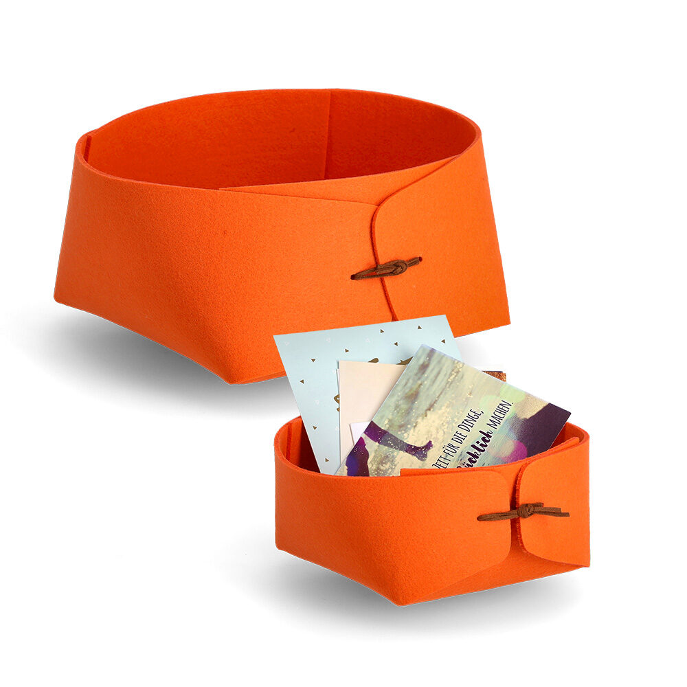zeller-present-home-living-filz-aufbewahrungskorb-orange image 4